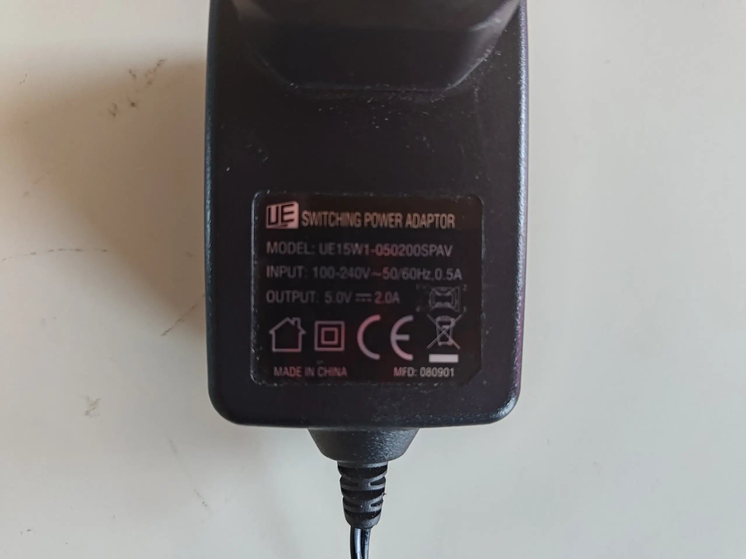 Strømforsyning USB-B 5V/2A