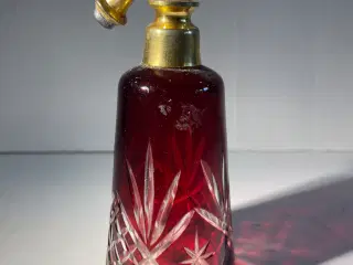 Gl. parfume flakon i krystalglas