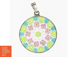 Millefiori-halskædevedhæng (str. Ø. 2,5 cm)