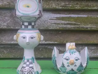 Original Bjørn Wiinblad Tulipa og fugle lysestage