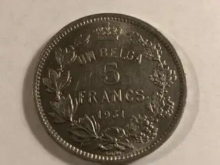 5 Francs 1931 Belgium