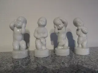 4 stk B&G baby porcelænsfigurer
