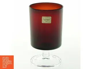 Rød glasvase fra Luminarc (str. H. 11,5 cm. ø. 6,5 cm)