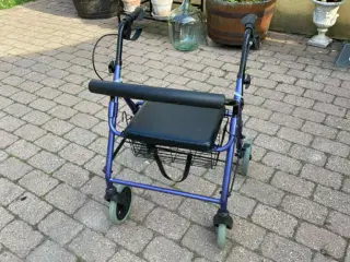 Rollator alluminium med ryglæn