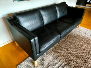 Sofa, læder, 3 pers.