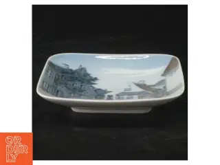 Firkantet porcelænsfad fra Royal Copenhagen (str. 10 x 10 cm)