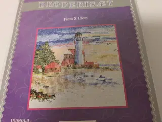 Broderisæt 18 x 13 cm mønster, nål, garn, stof 