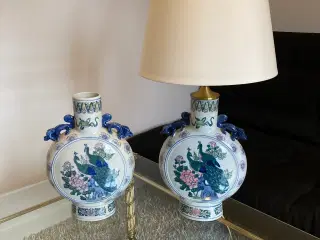 Lampe og vase