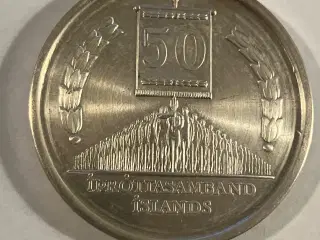 50 Iprottasamband Iceland 1970 Silver coin