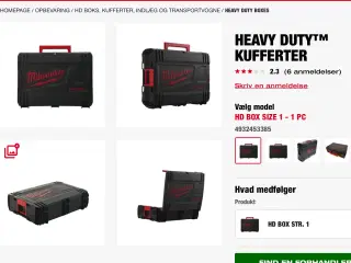 Milwaukee HD kuffert størrelse #1 HELT NY