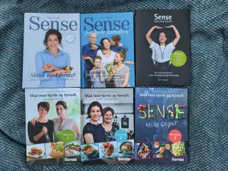 6 Sense kogebøger, plus "Syv dage med sense"