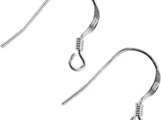 Ørekroge, L: 14 mm, sølv, 10stk./ 1 pk.