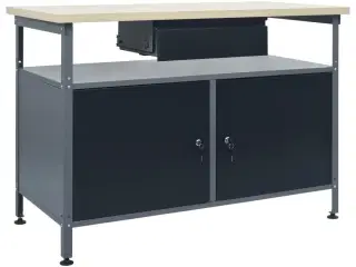 Arbejdsbord 120x60x85 cm stål sort
