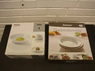 4 stk. skåle & 4 stk. tallerkner