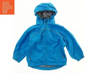 Blå regnjakke med hætte (str. 92)