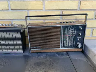 3 vintage radioer fra Blaupunkt og Grundig