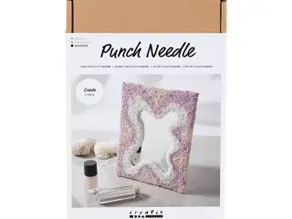 DIY Kit Punch Needle , Spejl, pastelfarver, 1 pk.