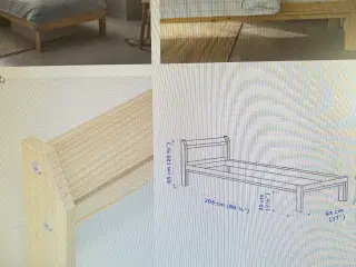 Ikea Neiden med madras 90x200 cm