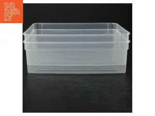 Gennemsigtig opbevaringsboks fra Braplast (str. 2 straks. 26 x 20 cm)