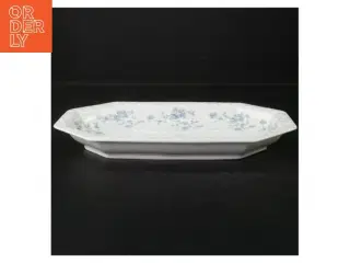 Kødfad i porcelæn med blomstermønster fra Rosenthal (str. 28 x. 17 cm)