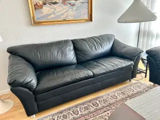 Sofagruppe 3 + 2 i læder