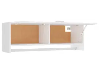 Garderobeskab 100x32,5x35 cm konstrueret træ hvid
