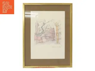 Mads Stage tegning  (str. 42,5x32 cm)