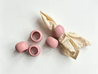 Servietringe, gammelrosa, 5 stk samlet