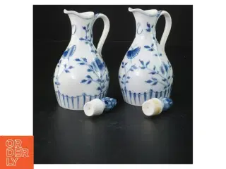 2 stk mussemalet 197/391 oli/eddike kander  Porcelænsflasker med låg fra Royal Copenhagen (str. 15 cm)