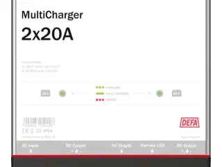 DEFA multicharger 12v 2x20a