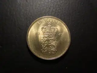 1 kr 1947 unc kv. 0