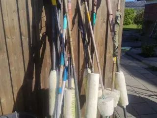 Diverse ruser og garn samt anker og bøjer mm.