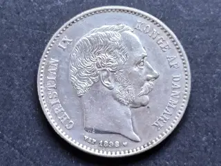 1 kr 1898 i sølv.