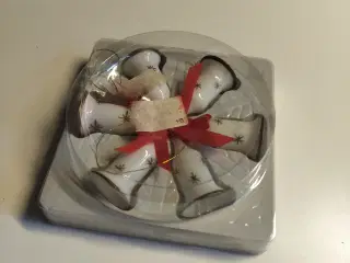 6 stk gamle glas juleklokker