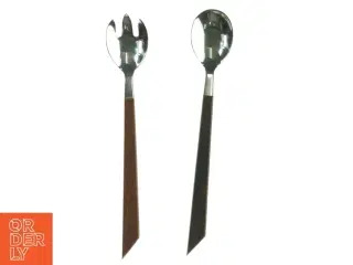 Salatbestik i træ og rustfrit stål fra Salatbestik (str. 27 cm)