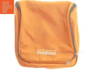Toilettaske i orange fra Travel Check (str. 26x23 cm)