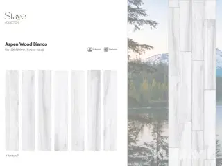 Porcelæns fliser aspen wood blanca