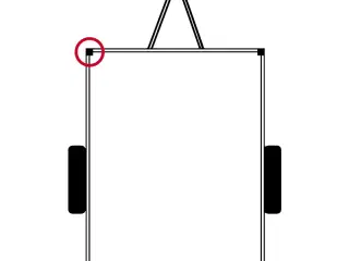 Hjørnestople H.bag/V.for