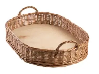Brødkurv oval B530xD350xH100 mm rødpil m/træbund (Udstillingsmodel)