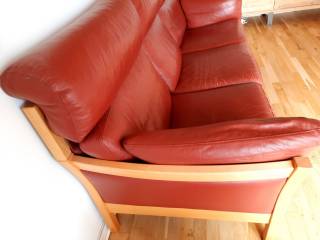 Lædersofa fra Rysbjerg møbelfabrik