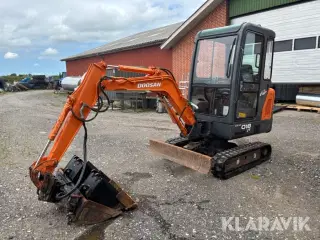 Gravemaskine Doosan Solar 018VT  med tilbehør