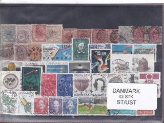 Danmark Samling - 43 Stk. Stemplet/Ustemplet