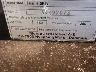 Morsø brændeovn til salg