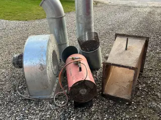 Blæser. Ovn og rør sælges 