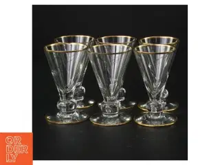Vintageglas med guldkant (str. 8 x 5 cm)