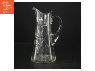 Glas kande med slibninger (str. 21 cm)
