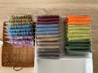 Strikkede karklude, 100% bomuld