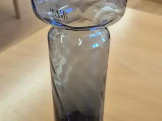 Holmegaard Hyacintvase i klart blå glas