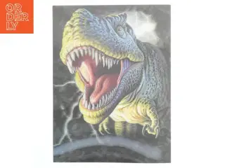 Dinosaurbillede med lyn (str. 40x30 cm)