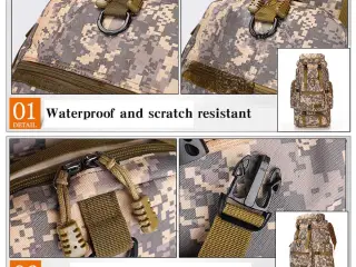 Ny:  Army Rygsæk 75L (65L + 10L) med rygstivere